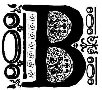 Decorative initial for B